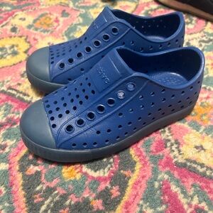 Native Shoes Navy Perforated Sneakers